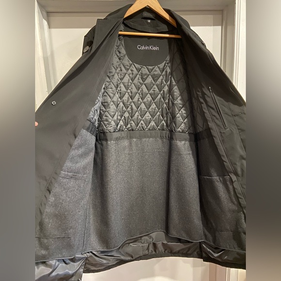 Calvin Klein Men’s Park Trench/Raincoat-42XL in Black- BRAND NEW, NEVER WORN - Picture 3 of 10